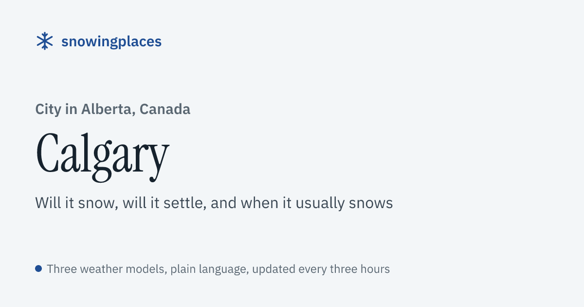 Snow In Calgary Does It Snow in Calgary? Snow Forecast & Season